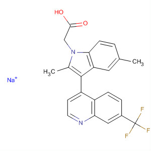 629644-02-6  1H-Indole-1-acetic acid,2,5-dimethyl-3-[7-(trifluoromethyl)-4-quinolinyl]-, sodium salt