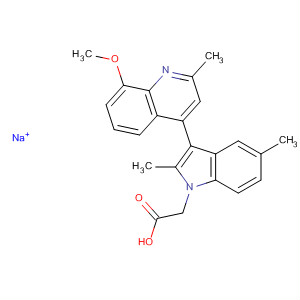 629644-08-2  1H-Indole-1-acetic acid,3-(8-methoxy-2-methyl-4-quinolinyl)-2,5-dimethyl-, sodium salt