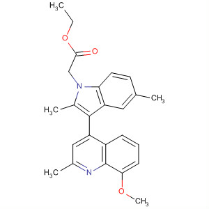 629644-10-6  1H-Indole-1-acetic acid,3-(8-methoxy-2-methyl-4-quinolinyl)-2,5-dimethyl-, ethyl ester