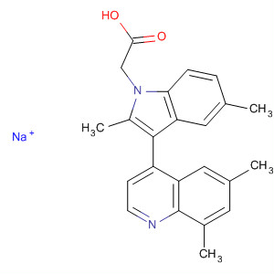 629644-11-7  1H-Indole-1-acetic acid, 3-(6,8-dimethyl-4-quinolinyl)-2,5-dimethyl-,sodium salt