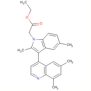 629644-13-9  1H-Indole-1-acetic acid, 3-(6,8-dimethyl-4-quinolinyl)-2,5-dimethyl-,ethyl ester