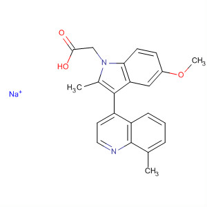 629644-26-4  1H-Indole-1-acetic acid, 5-methoxy-2-methyl-3-(8-methyl-4-quinolinyl)-,sodium salt