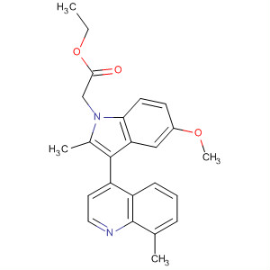 629644-28-6  1H-Indole-1-acetic acid, 5-methoxy-2-methyl-3-(8-methyl-4-quinolinyl)-,ethyl ester