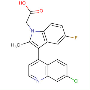 629644-29-7  1H-Indole-1-acetic acid, 3-(7-chloro-4-quinolinyl)-5-fluoro-2-methyl-