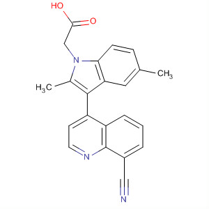 629644-52-6  1H-Indole-1-acetic acid, 3-(8-cyano-4-quinolinyl)-2,5-dimethyl-
