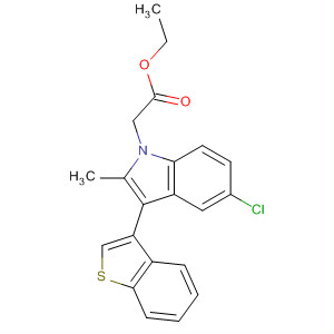 629644-86-6  1H-Indole-1-acetic acid, 3-benzo[b]thien-3-yl-5-chloro-2-methyl-, ethylester