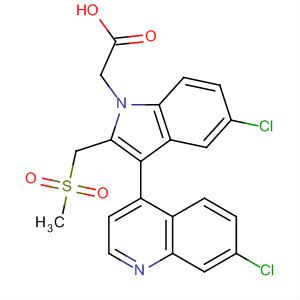 629644-96-8  1H-Indole-1-acetic acid,5-chloro-3-(7-chloro-4-quinolinyl)-2-[(methylsulfonyl)methyl]-