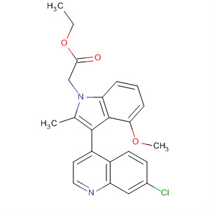 629644-99-1  1H-Indole-1-acetic acid, 3-(7-chloro-4-quinolinyl)-4-methoxy-2-methyl-,ethyl ester