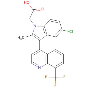 629645-00-7  1H-Indole-1-acetic acid,5-chloro-2-methyl-3-[8-(trifluoromethyl)-4-quinolinyl]-