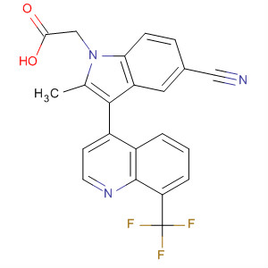 629645-06-3  1H-Indole-1-acetic acid,5-cyano-2-methyl-3-[8-(trifluoromethyl)-4-quinolinyl]-