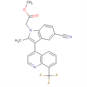 629645-07-4  1H-Indole-1-acetic acid,5-cyano-2-methyl-3-[8-(trifluoromethyl)-4-quinolinyl]-, methyl ester