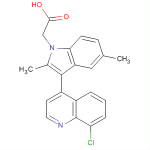 629645-50-7  1H-Indole-1-acetic acid, 3-(8-chloro-4-quinolinyl)-2,5-dimethyl-