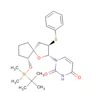 629665-59-4  2,4(1H,3H)-Pyrimidinedione,1-[(2R,3R,5S,6R)-6-[[(1,1-dimethylethyl)dimethylsilyl]oxy]-3-(phenylthio)-1-oxaspiro[4.4]non-2-yl]-