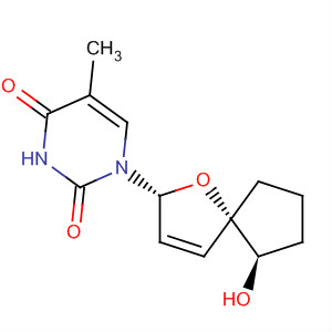 629665-69-6  2,4(1H,3H)-Pyrimidinedione,1-[(2R,5S,6R)-6-hydroxy-1-oxaspiro[4.4]non-3-en-2-yl]-5-methyl-