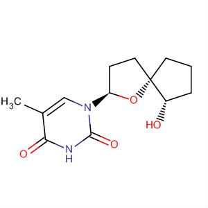 629666-20-2  2,4(1H,3H)-Pyrimidinedione,1-[(2R,5S,6S)-6-hydroxy-1-oxaspiro[4.4]non-2-yl]-5-methyl-