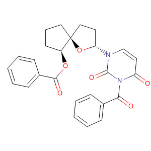 629666-22-4  2,4(1H,3H)-Pyrimidinedione,3-benzoyl-1-[(2R,3R,4S,5S,6S)-6-(benzoyloxy)-1-oxaspiro[4.4]non-2-yl]-