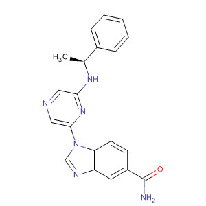 629669-37-0  1H-Benzimidazole-5-carboxamide,1-[6-[[(1S)-1-phenylethyl]amino]pyrazinyl]-