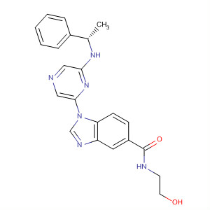 629669-56-3  1H-Benzimidazole-5-carboxamide,N-(2-hydroxyethyl)-1-[6-[[(1S)-1-phenylethyl]amino]pyrazinyl]-
