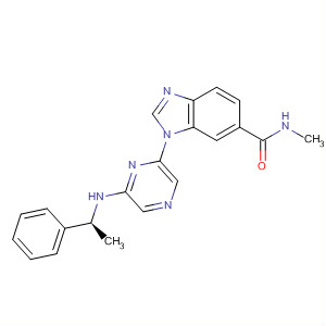 629669-61-0  1H-Benzimidazole-6-carboxamide,N-methyl-1-[6-[[(1S)-1-phenylethyl]amino]pyrazinyl]-