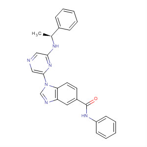 629669-69-8  1H-Benzimidazole-5-carboxamide,N-phenyl-1-[6-[[(1S)-1-phenylethyl]amino]pyrazinyl]-