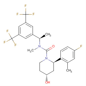 629931-65-3  1-Piperidinecarboxamide,N-[(1R)-1-[3,5-bis(trifluoromethyl)phenyl]ethyl]-2-(4-fluoro-2-methylphenyl)-4-hydroxy-N-methyl-, (2R,4R)-