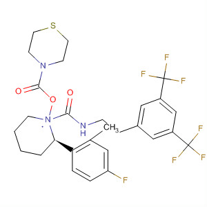 629937-26-4  4-Thiomorpholinecarboxylic acid,(2R,4S)-1-[[[[3,5-bis(trifluoromethyl)phenyl]methyl]methylamino]carbonyl]-2-(4-fluoro-2-methylphenyl)-4-piperidinyl ester