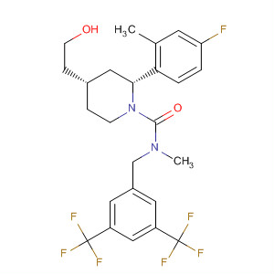 629944-92-9  1-Piperidinecarboxamide,N-[[3,5-bis(trifluoromethyl)phenyl]methyl]-2-(4-fluoro-2-methylphenyl)-4-(2-hydroxyethyl)-N-methyl-, (2R,4S)-