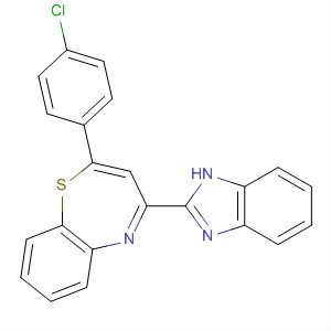 630102-61-3  1,5-Benzothiazepine, 4-(1H-benzimidazol-2-yl)-2-(4-chlorophenyl)- 630102-61-3  1,5-Benzothiazepine, 4-(1H-benzimidazol-2-yl)-2-(4-chlorophenyl)-