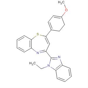 630102-70-4  1,5-Benzothiazepine,4-(1-ethyl-1H-benzimidazol-2-yl)-2,3-dihydro-2-(4-methoxyphenyl)- 630102-70-4  1,5-Benzothiazepine,4-(1-ethyl-1H-benzimidazol-2-yl)-2,3-dihydro-2-(4-methoxyphenyl)-