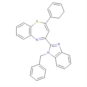 630102-73-7  1,5-Benzothiazepine,2,3-dihydro-2-phenyl-4-[1-(phenylmethyl)-1H-benzimidazol-2-yl]-