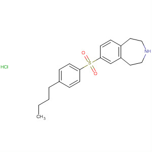 630104-75-5  1H-3-Benzazepine, 7-[(4-butylphenyl)sulfonyl]-2,3,4,5-tetrahydro-,hydrochloride