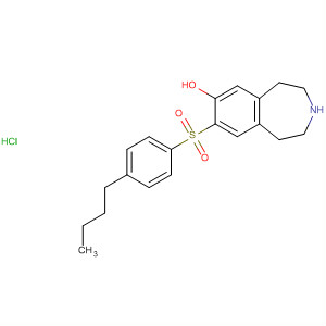 630104-89-1  1H-3-Benzazepin-7-ol, 8-[(4-butylphenyl)sulfonyl]-2,3,4,5-tetrahydro-,hydrochloride