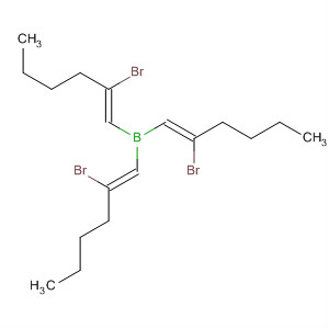 63011-74-5  Borane, tris(2-bromo-1-hexenyl)-, (Z,Z,Z)-