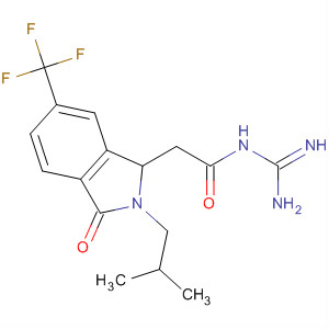 630113-86-9  1H-Isoindole-1-acetamide,N-(aminoiminomethyl)-2,3-dihydro-2-(2-methylpropyl)-3-oxo-6-(trifluoromethyl)-