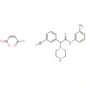 630116-04-0  1-Piperazineacetamide, 4-(2-cyanophenyl)-N-(3-methylphenyl)-,(2Z)-2-butenedioate (1:1)