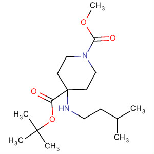 630132-95-5  1,4-Piperidinedicarboxylic acid, 4-[(3-methylbutyl)amino]-,1-(1,1-dimethylethyl) 4-methyl ester