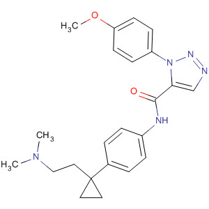 630389-17-2  1H-1,2,3-Triazole-5-carboxamide,N-[4-[1-[2-(dimethylamino)ethyl]cyclopropyl]phenyl]-1-(4-methoxyphenyl)-