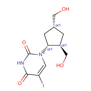 630391-40-1  2,4(1H,3H)-Pyrimidinedione,1-[(1R,2R,4R)-2,4-bis(hydroxymethyl)cyclopentyl]-5-iodo-, rel-