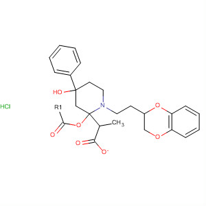 62590-36-7  4-Piperidinol, 1-[2-(2,3-dihydro-1,4-benzodioxin-2-yl)ethyl]-4-phenyl-,propanoate (ester), hydrochloride