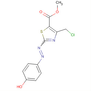 62591-24-6  5-Thiazolecarboxylic acid, 4-(chloromethyl)-2-[(4-hydroxyphenyl)azo]-,methyl ester