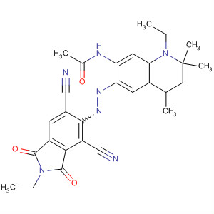 62592-43-2  Acetamide,N-[6-[(4,6-dicyano-2-ethyl-2,3-dihydro-1,3-dioxo-1H-isoindol-5-yl)azo]-1-ethyl-1,2,3,4-tetrahydro-2,2,4-trimethyl-7-quinolinyl]-