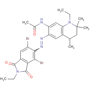 62592-45-4  Acetamide,N-[6-[(4,6-dibromo-2-ethyl-2,3-dihydro-1,3-dioxo-1H-isoindol-5-yl)azo]-1-ethyl-1,2,3,4-tetrahydro-2,2,4-trimethyl-7-quinolinyl]-