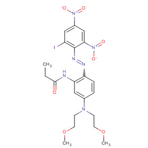 62607-21-0  Propanamide,N-[5-[bis(2-methoxyethyl)amino]-2-[(2-iodo-4,6-dinitrophenyl)azo]phenyl]-