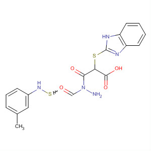 62638-90-8  Acetic acid, (1H-benzimidazol-2-ylthio)-,2-[[(3-methylphenyl)amino]thioxomethyl]hydrazide