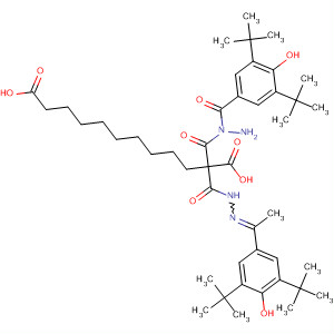 62657-33-4  Dodecanedioic acid,2-[3,5-bis(1,1-dimethylethyl)-4-hydroxybenzoyl]hydrazide[1-[3,5-bis(1,1-dimethylethyl)-4-hydroxyphenyl]ethylidene]hydrazide