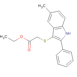 62663-14-3  Acetic acid, [(5-methyl-2-phenyl-1H-indol-3-yl)thio]-, ethyl ester