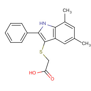 62663-19-8  Acetic acid, [(5,7-dimethyl-2-phenyl-1H-indol-3-yl)thio]-