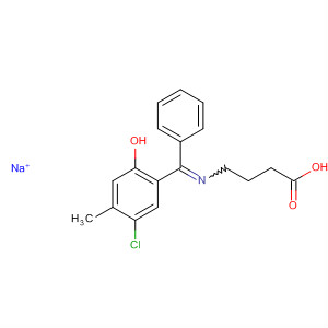 62666-06-2  Butanoic acid,4-[[(5-chloro-2-hydroxy-4-methylphenyl)phenylmethylene]amino]-,monosodium salt