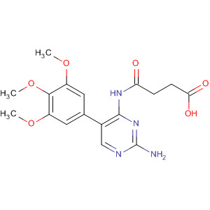 62668-07-9  Butanoic acid,4-[[2-amino-5-(3,4,5-trimethoxyphenyl)-4-pyrimidinyl]amino]-4-oxo-