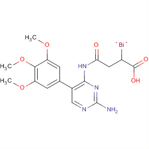 62668-08-0  Butanoic acid,4-[[2-amino-5-(3,4,5-trimethoxyphenyl)-4-pyrimidinyl]amino]-4-oxo-,bismuth salt